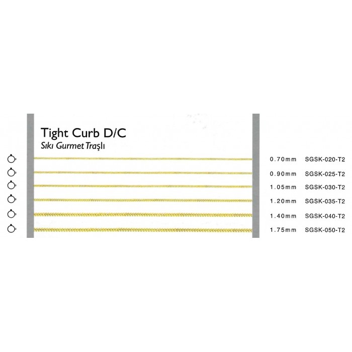  Tight Curb D/C 0,7 mm 45 cm 1 gr 14 K 585